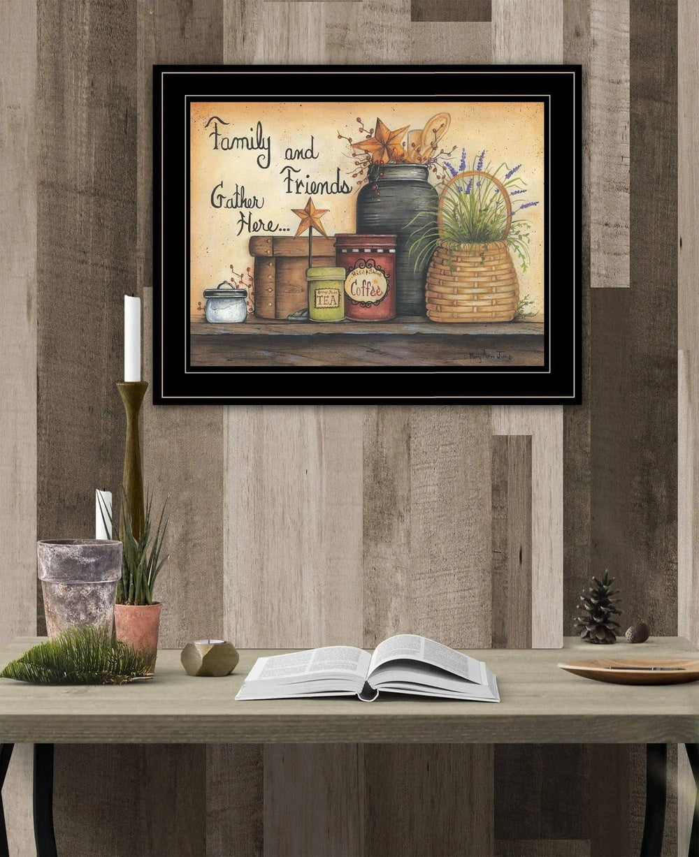 Family and Friends 4 Black Framed Print Wall Art - Homeroots - Flyclothing LLC