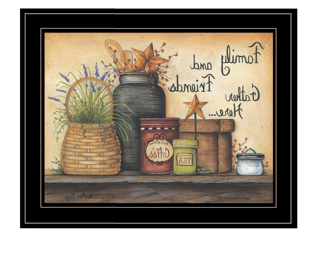Family and Friends 4 Black Framed Print Wall Art - Homeroots - Flyclothing LLC