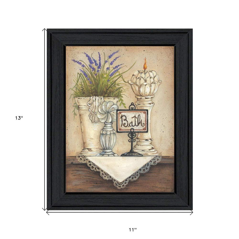 Bath Print 2 Black Framed Print Bathroom Wall Art - Homeroots - Flyclothing LLC