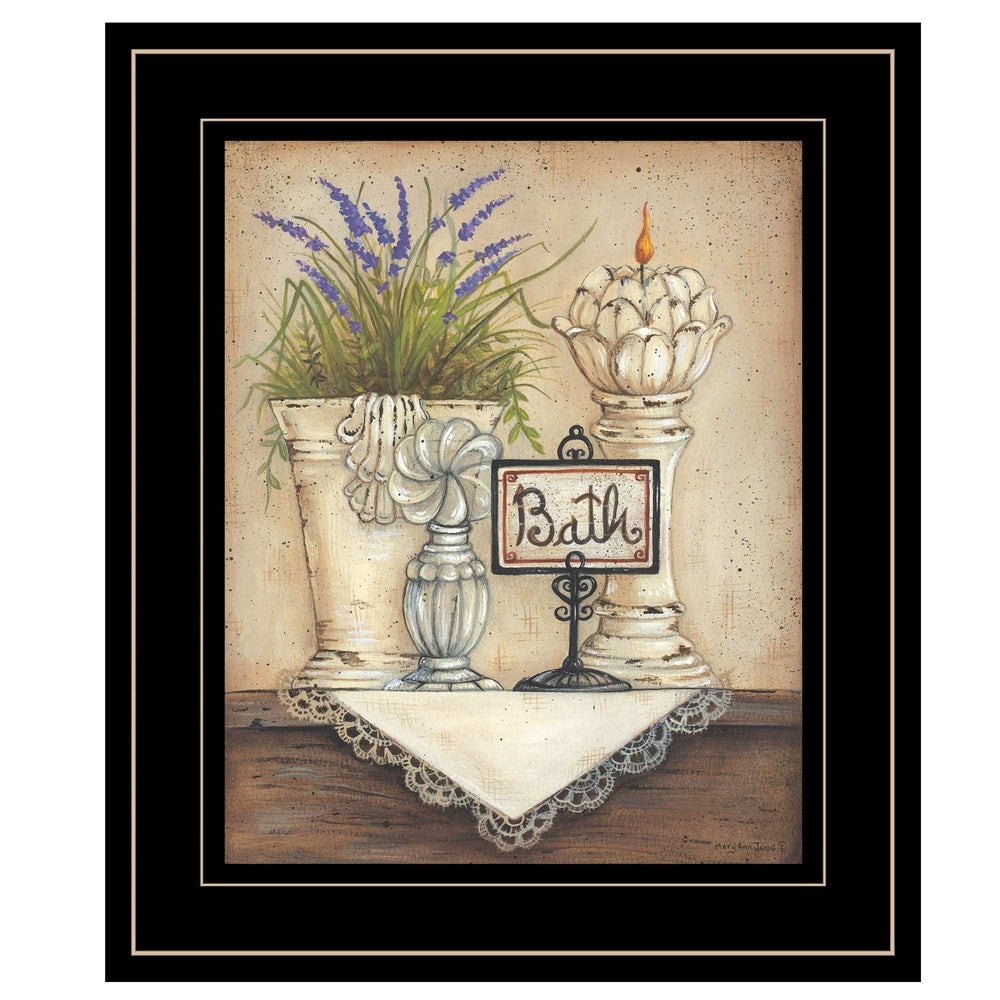 Bath Print 3 Black Framed Print Bathroom Wall Art - Homeroots - Flyclothing LLC