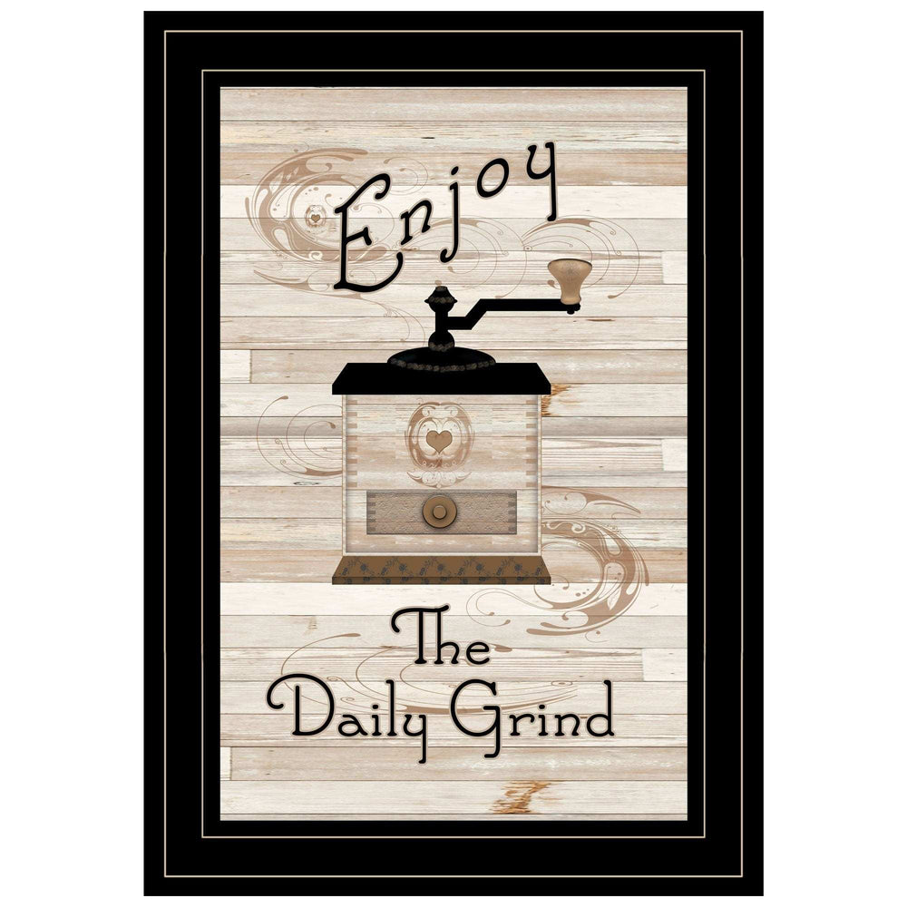 Enjoy the Daily Grind 2 Black Framed Print Kitchen Wall Art - Homeroots - Flyclothing LLC