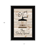 Enjoy the Daily Grind 2 Black Framed Print Kitchen Wall Art - Homeroots - Flyclothing LLC