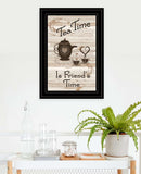 Tea Time is Friends Time 2 Black Framed Print Kitchen Wall Art - Homeroots - Flyclothing LLC