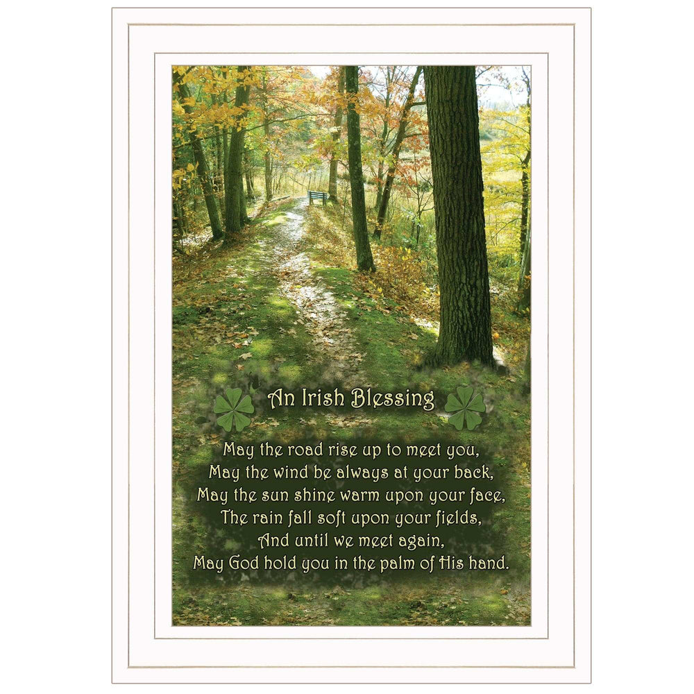 Irish Blessing 1 White Framed Print Wall Art - Homeroots - Flyclothing LLC