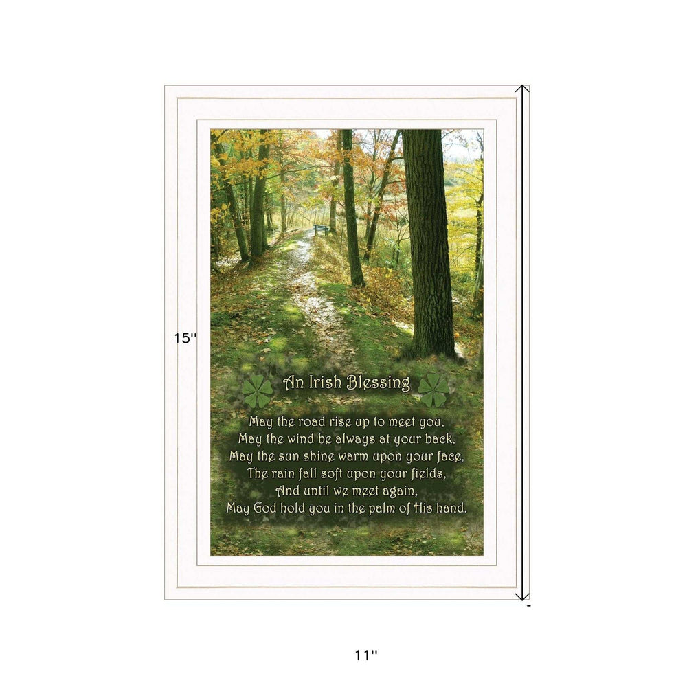 Irish Blessing 1 White Framed Print Wall Art - Homeroots - Flyclothing LLC