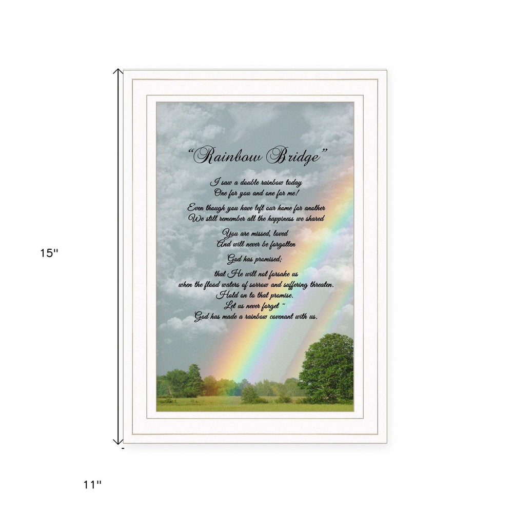Rainbow Bridge 1 White Framed Print Wall Art - Homeroots - Flyclothing LLC