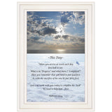 This Day 1 White Framed Print Wall Art - Homeroots - Flyclothing LLC