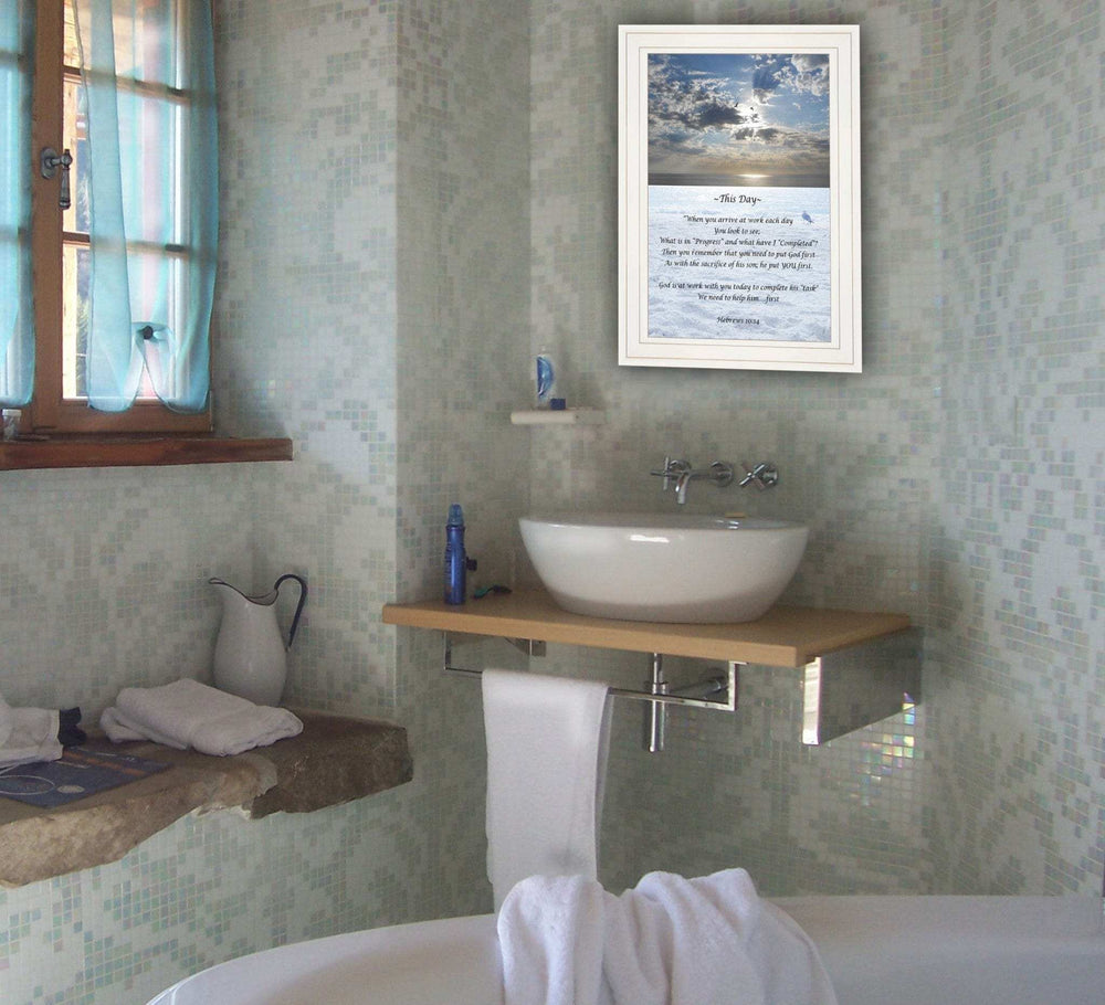 This Day 1 White Framed Print Wall Art - Homeroots - Flyclothing LLC