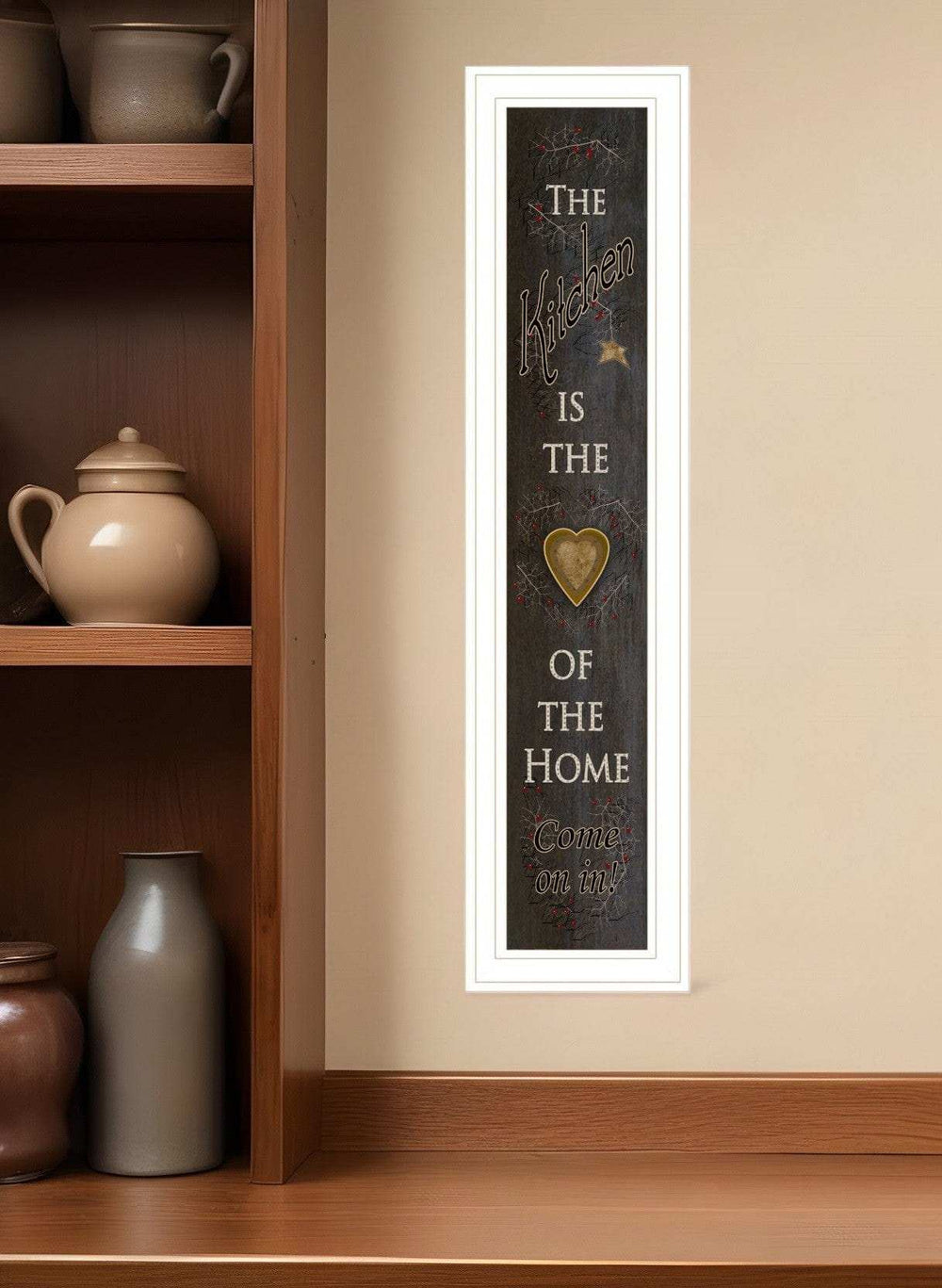Kitchen is the Heart of the Home 19 White Framed Print Kitchen Wall Art - Homeroots - Flyclothing LLC