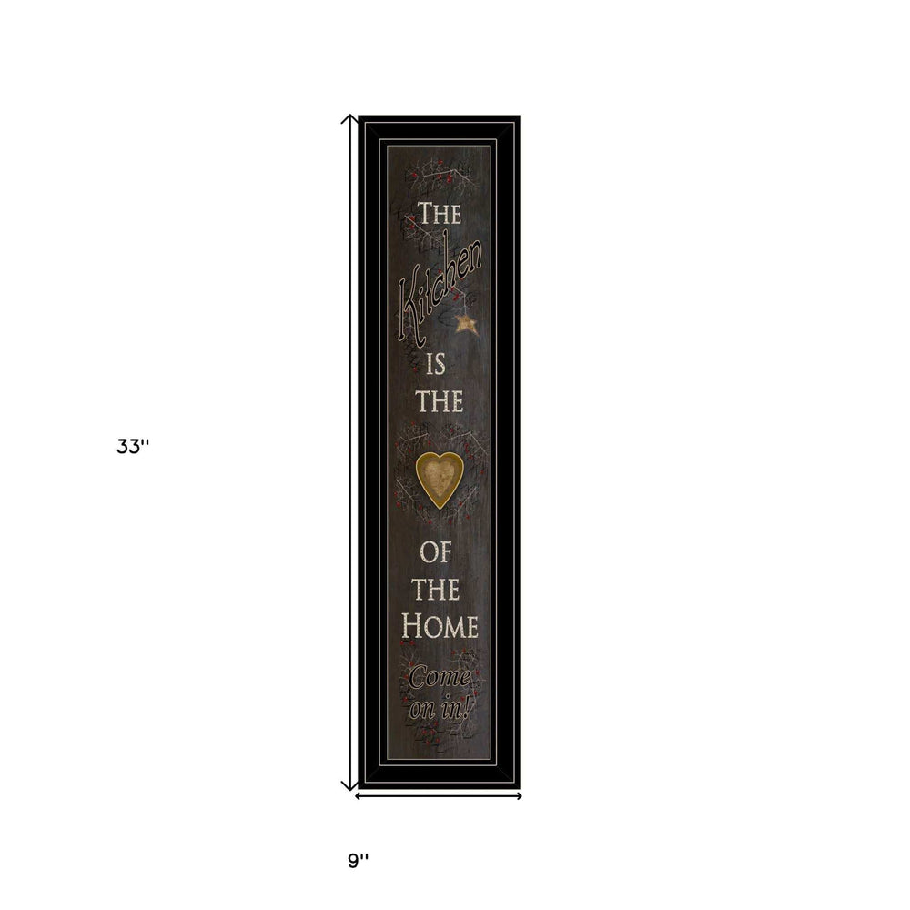 Kitchen is the Heart of the Home 20 Black Framed Print Kitchen Wall Art - Homeroots - Flyclothing LLC
