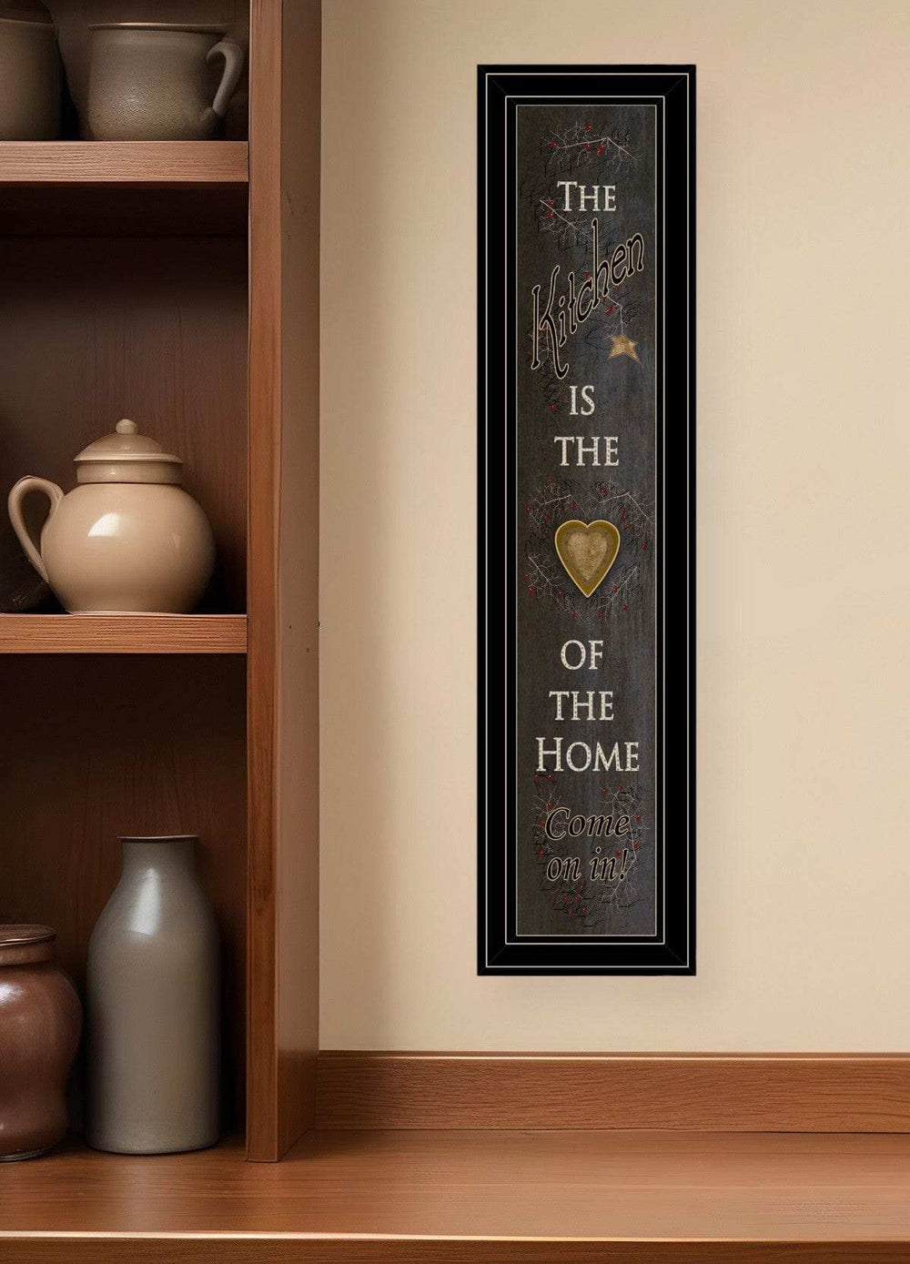 Kitchen is the Heart of the Home 20 Black Framed Print Kitchen Wall Art - Homeroots - Flyclothing LLC
