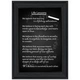 Life Lessons 1 Black Framed Print Wall Art - Homeroots - Flyclothing LLC