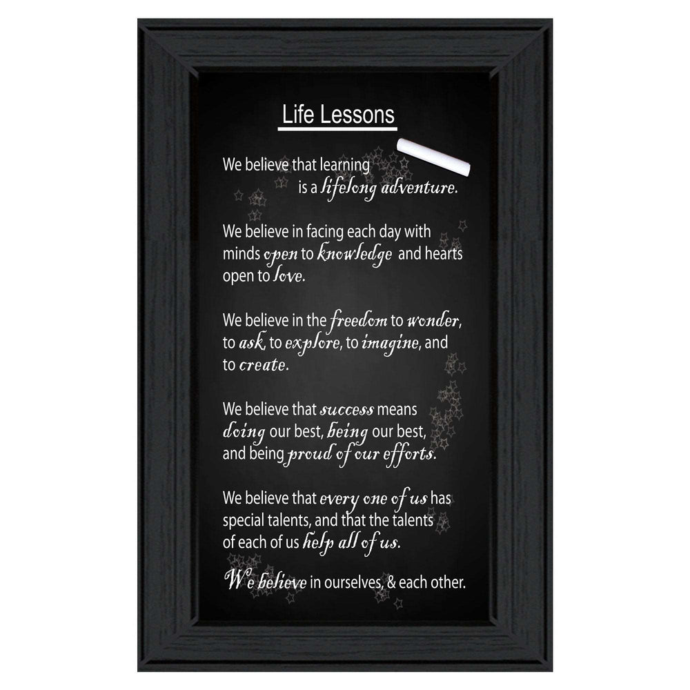 Life Lessons 2 Black Framed Print Wall Art - Homeroots - Flyclothing LLC