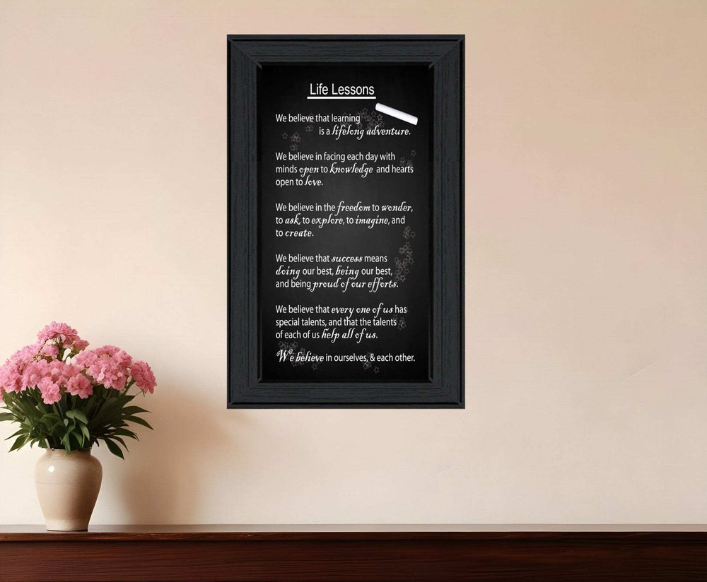 Life Lessons 2 Black Framed Print Wall Art - Homeroots - Flyclothing LLC