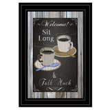 Sit Long Talk Much Chalkboard Framed 2 Black Framed Print Wall Art - Homeroots - Flyclothing LLC
