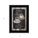 Sit Long Talk Much Chalkboard Framed 2 Black Framed Print Wall Art - Homeroots - Flyclothing LLC