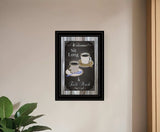 Sit Long Talk Much Chalkboard Framed 2 Black Framed Print Wall Art - Homeroots - Flyclothing LLC