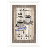 Sit Long Talk Much 1 White Framed Print Wall Art - Homeroots - Flyclothing LLC