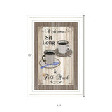 Sit Long Talk Much 1 White Framed Print Wall Art - Homeroots - Flyclothing LLC