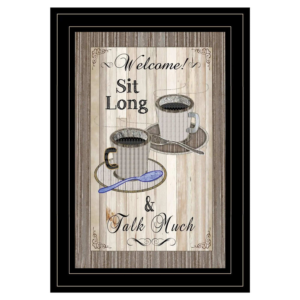 Sit Long Talk Much 2 Black Framed Print Wall Art - Homeroots - Flyclothing LLC