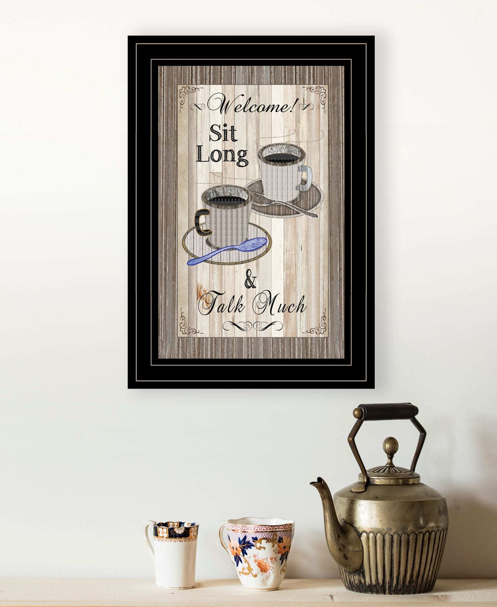 Sit Long Talk Much 2 Black Framed Print Wall Art - Homeroots - Flyclothing LLC