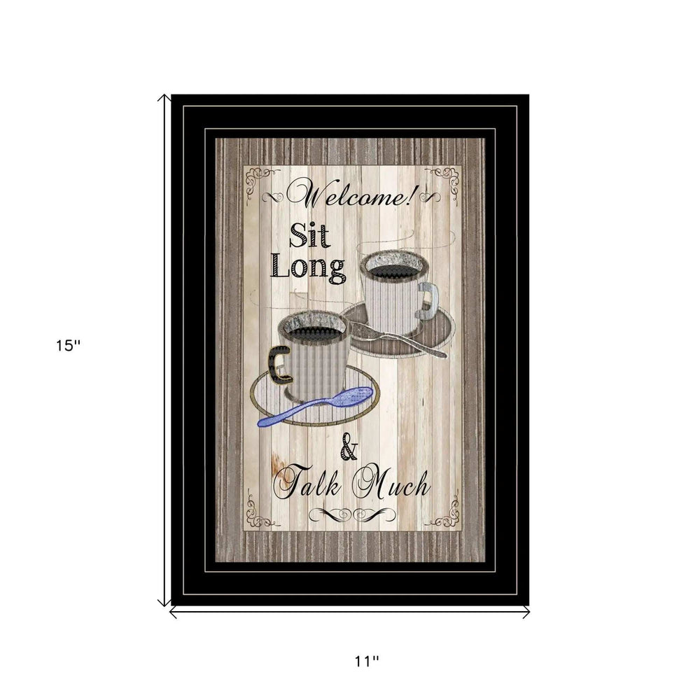 Sit Long Talk Much 2 Black Framed Print Wall Art - Homeroots - Flyclothing LLC