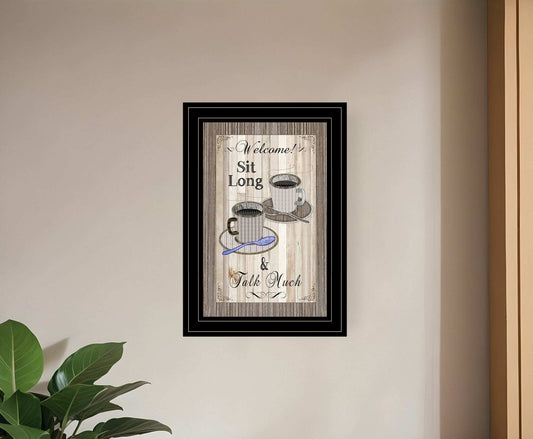 Sit Long Talk Much 2 Black Framed Print Wall Art - Homeroots - Flyclothing LLC