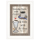 Everyday Starts with Coffee 1 White Framed Print Wall Art - Homeroots - Flyclothing LLC