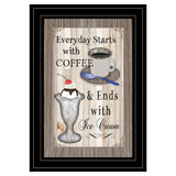 Everyday Starts with Coffee 2 Black Framed Print Wall Art - Homeroots - Flyclothing LLC