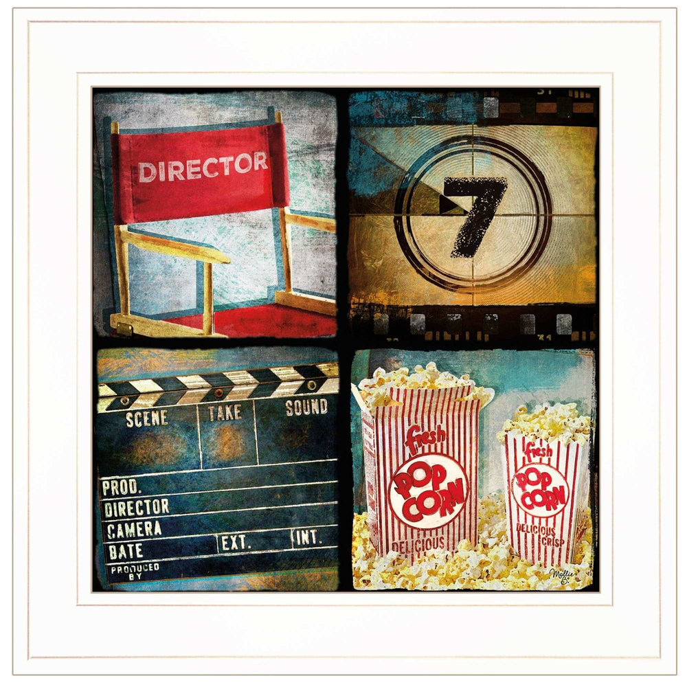 At The Movies 3 White Framed Print Wall Art - Homeroots - Flyclothing LLC