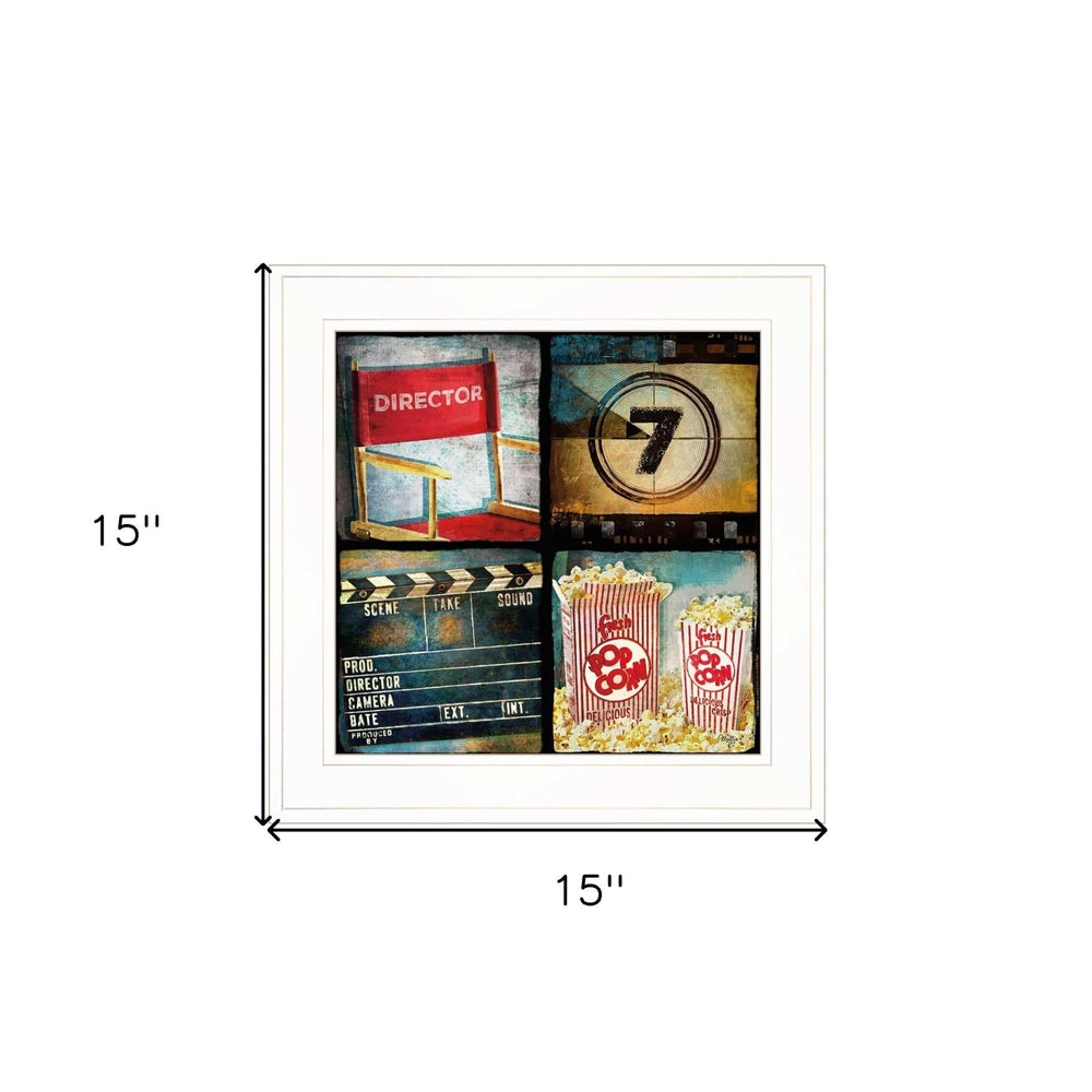 At The Movies 3 White Framed Print Wall Art - Homeroots - Flyclothing LLC