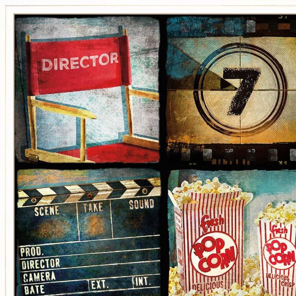 At The Movies 3 White Framed Print Wall Art - Homeroots - Flyclothing LLC
