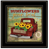 Sunflowers from the Farm 4 Black Framed Print Wall Art - Homeroots - Flyclothing LLC