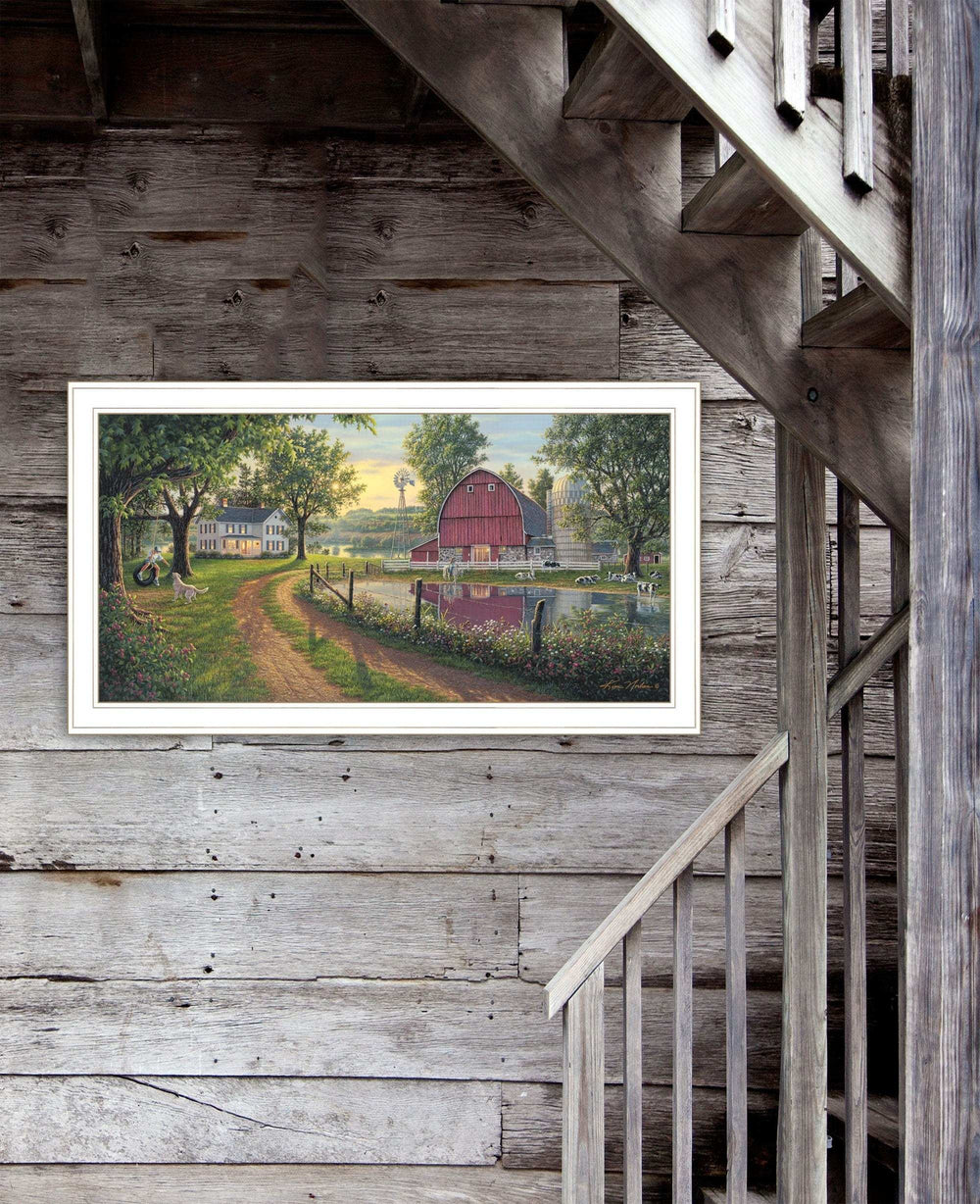 The Road Home 10 White Framed Print Wall Art - Homeroots - Flyclothing LLC