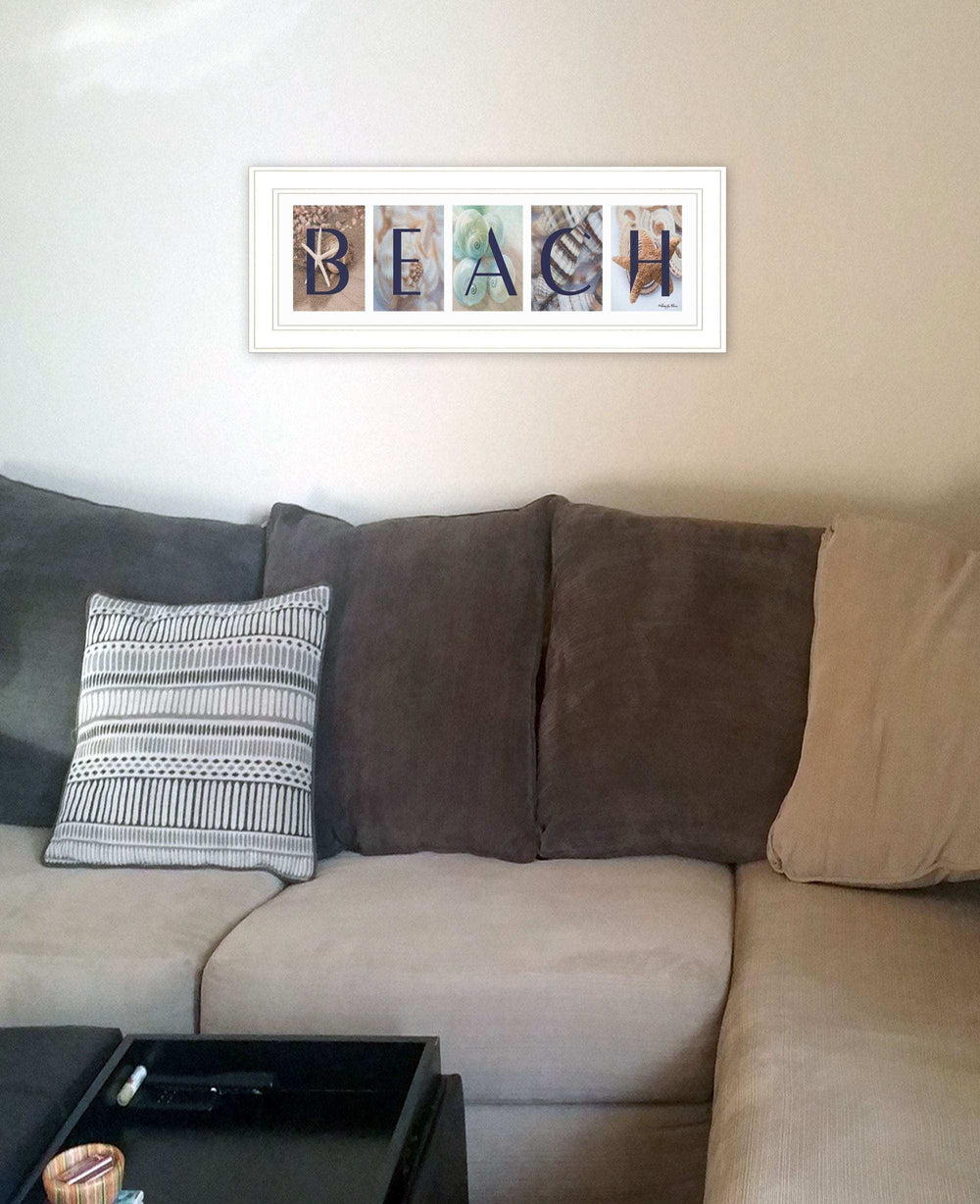 Beach 1 White Framed Print Wall Art - Homeroots - Flyclothing LLC