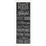 Family Rules 2 White Framed Print Wall Art - Homeroots - Flyclothing LLC