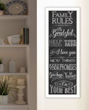 Family Rules 2 White Framed Print Wall Art - Homeroots - Flyclothing LLC