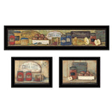 Set Of Three Country Kitchen 2 Black Framed Print Kitchen Wall Art - Homeroots - Flyclothing LLC