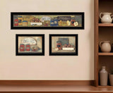 Set Of Three Country Kitchen 2 Black Framed Print Kitchen Wall Art - Homeroots - Flyclothing LLC