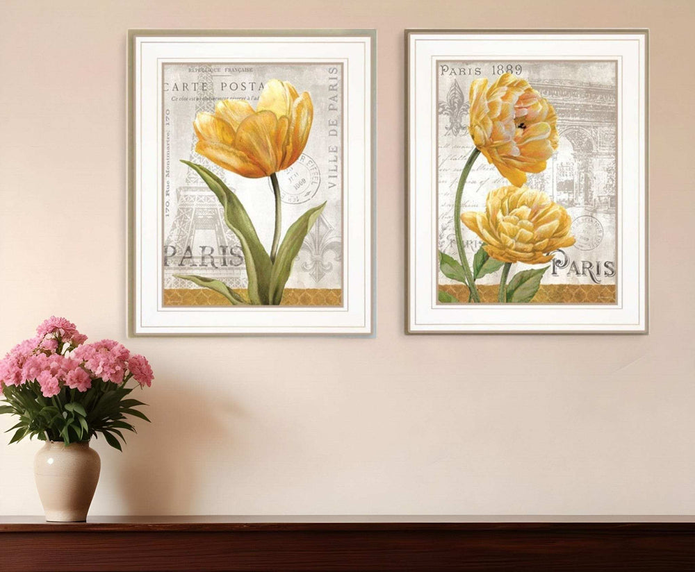 Set Of Two Paris 1 White Framed Print Wall Art - Homeroots - Flyclothing LLC