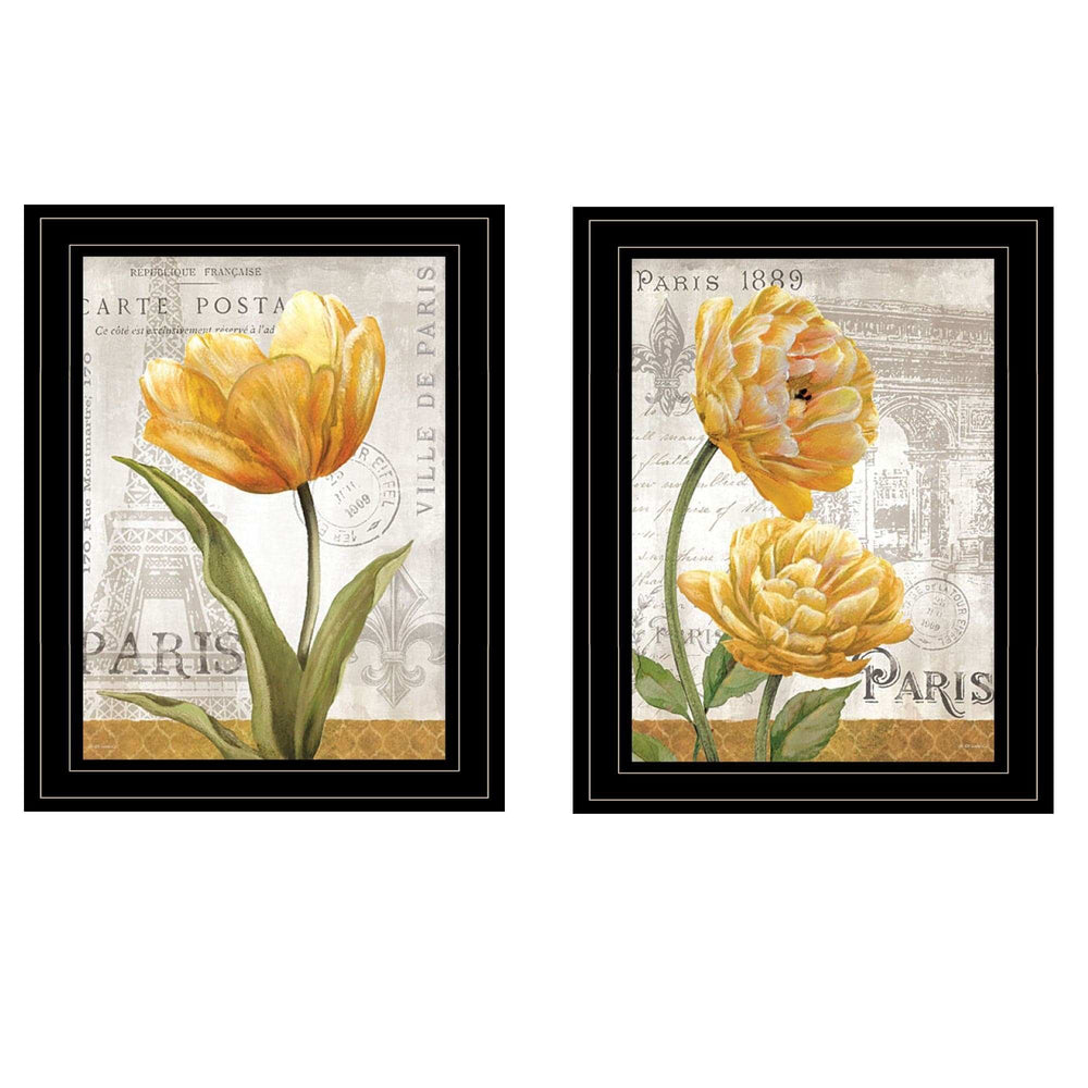 Set Of Two Paris 2 Black Framed Print Wall Art - Homeroots - Flyclothing LLC