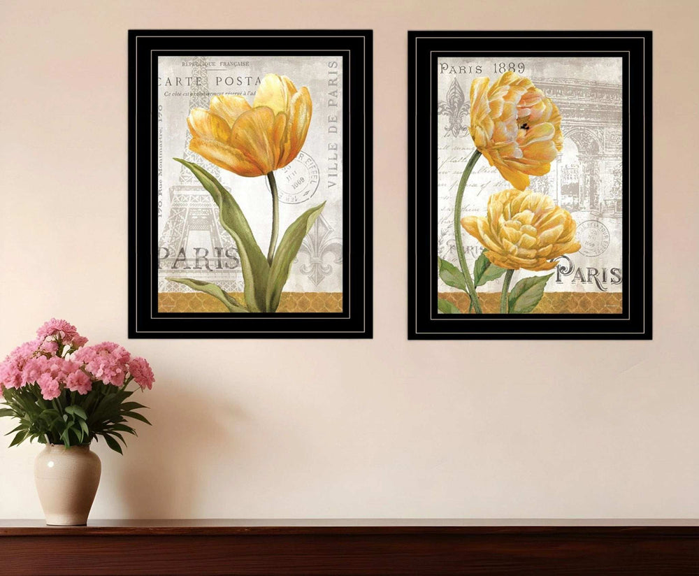 Set Of Two Paris 2 Black Framed Print Wall Art - Homeroots - Flyclothing LLC