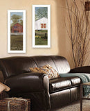 Set Of Two Country Barns 1 White Framed Print Wall Art - Homeroots - Flyclothing LLC