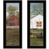 Set Of Two Country Barns 2 Black Framed Print Wall Art - Homeroots - Flyclothing LLC
