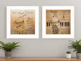 Set Of Two Music 1 White Framed Print Wall Art - Homeroots - Flyclothing LLC