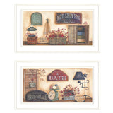 Set Of Two Bath 2 White Framed Print Bathroom Wall Art - Homeroots - Flyclothing LLC