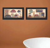 Set Of Two Bath 3 Black Framed Print Bathroom Wall Art - Homeroots - Flyclothing LLC