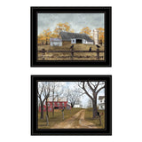 Set Of Two Country Roads 2 Black Framed Print Wall Art - Homeroots - Flyclothing LLC