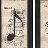 Set Of Two Music 8 Black Framed Print Wall Art - Homeroots - Flyclothing LLC