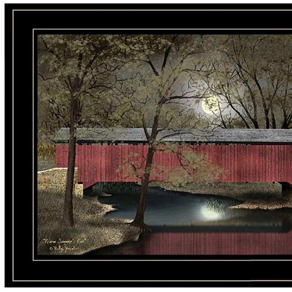 Midnight Moon Black Framed Print Wall Art - Homeroots - Flyclothing LLC